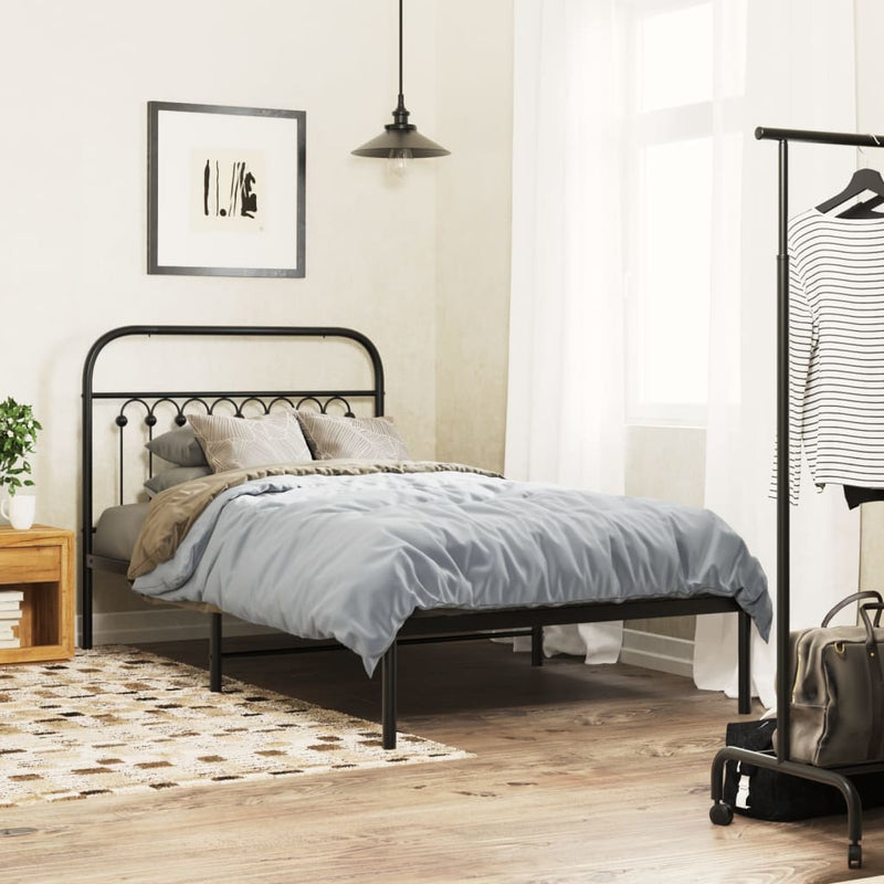 vidaXL fekete fém fejtámla 100 cm