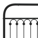 vidaXL fekete fém csere fejtámla 100 cm