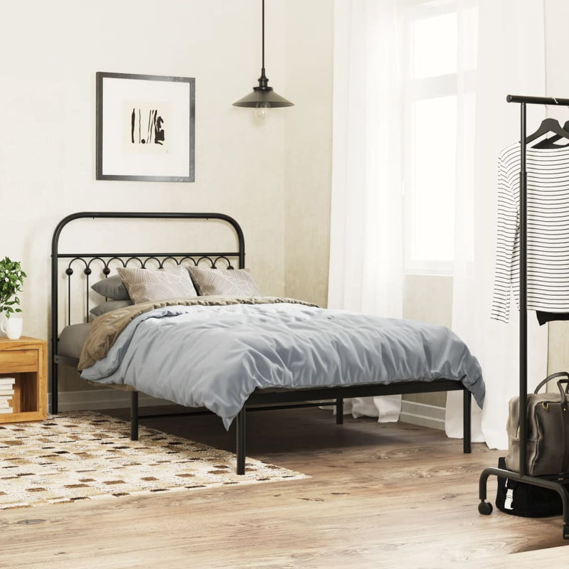 vidaXL fekete fém fejtámla 107 cm