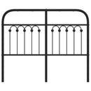 vidaXL fekete fém csere fejtámla 120 cm