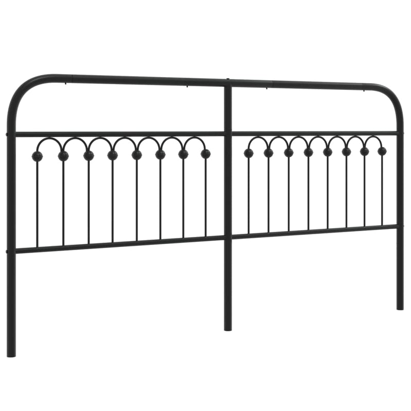 vidaXL fekete fém fejtámla 180 cm