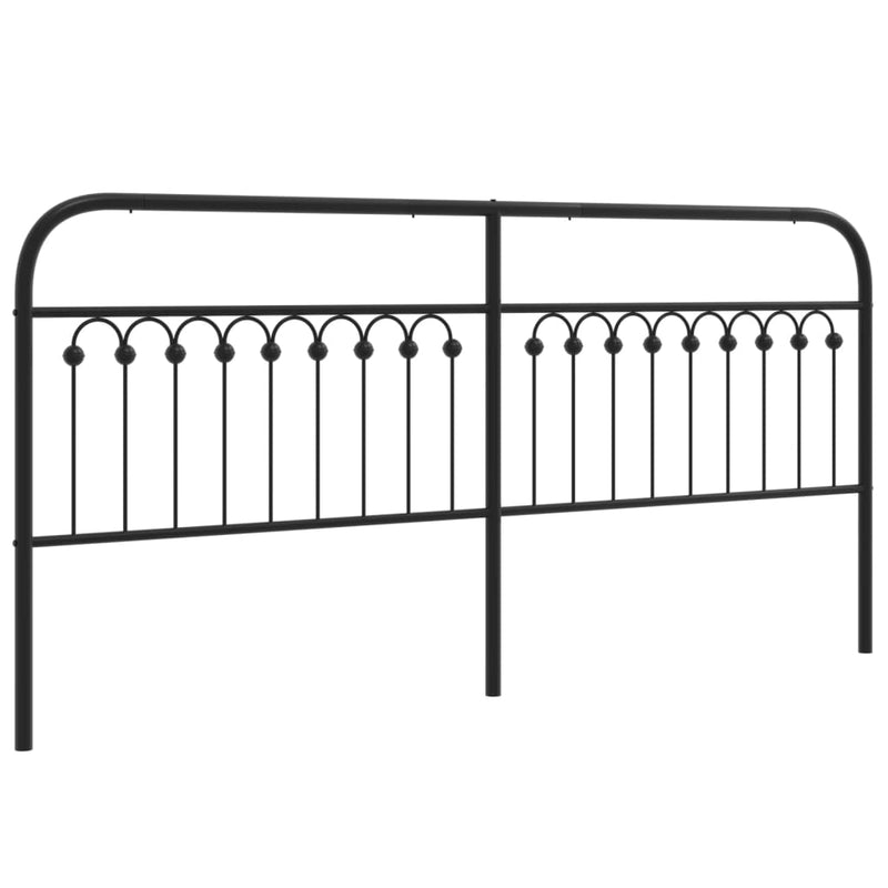 vidaXL fekete fém fejtámla 193 cm