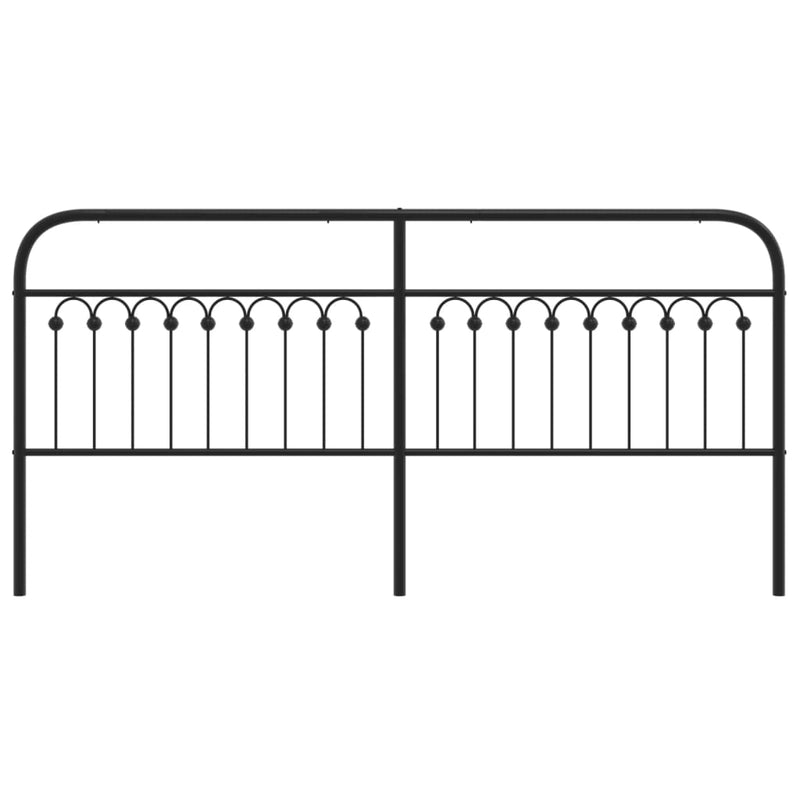 vidaXL fekete fém fejtámla 193 cm