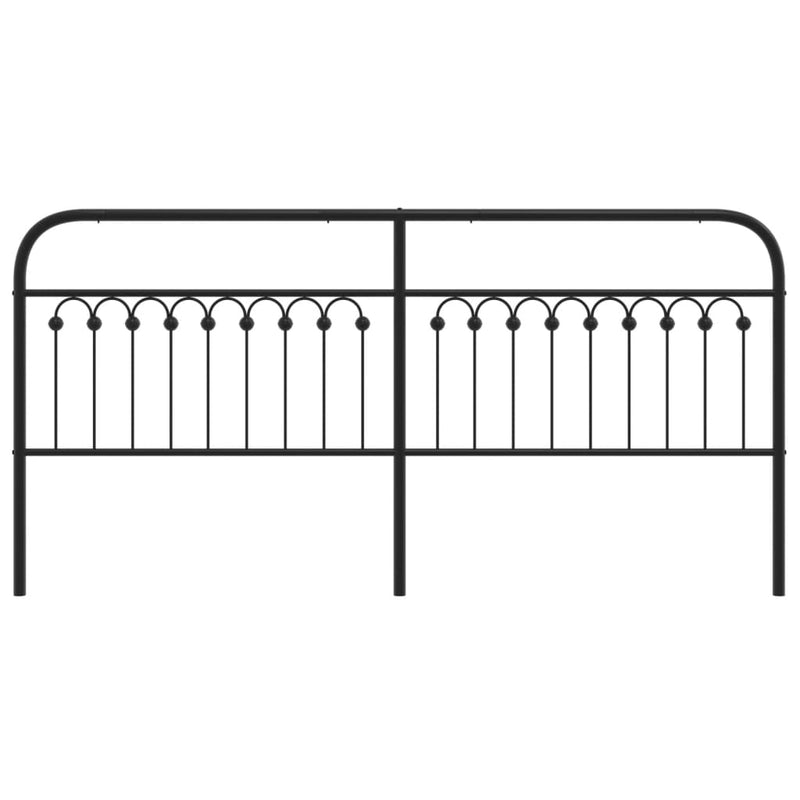 vidaXL fekete fém fejtámla 200 cm