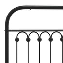 vidaXL fekete fém csere fejtámla 200 cm