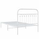 vidaXL fehér fém ágykeret fejtámlával 100x200 cm