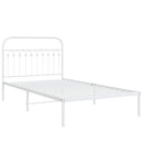 vidaXL fehér fém ágykeret fejtámlával 107x203 cm