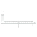 vidaXL fehér fém ágykeret fejtámlával 107x203 cm