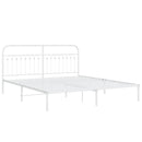 vidaXL fehér fém ágykeret fejtámlával 180 x 203 cm