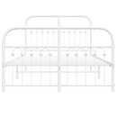 vidaXL fehér fém ágykeret fej- és lábtámlával 120x200 cm