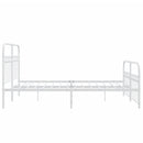 vidaXL fehér fém ágykeret fej- és lábtámlával 150x200 cm