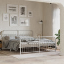 vidaXL fehér fém ágykeret fej- és lábtámlával 183 x 203 cm