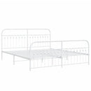vidaXL fehér fém ágykeret fej- és lábtámlával 183 x 213 cm