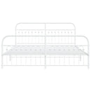 vidaXL fehér fém ágykeret fej- és lábtámlával 183 x 213 cm