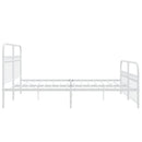 vidaXL fehér fém ágykeret fej- és lábtámlával 183 x 213 cm