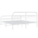 vidaXL fehér fém ágykeret fej- és lábtámlával 183 x 213 cm