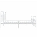 vidaXL fehér fém ágykeret fej- és lábtámlával 193 x 203 cm