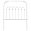 vidaXL fehér fém csere fejtámla 75 cm