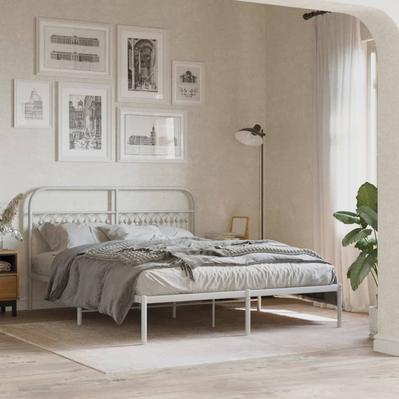 vidaXL fehér fém fejtámla 150 cm