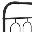 vidaXL fekete fém ágykeret fejtámlával 75 x 190 cm
