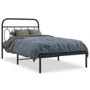 vidaXL fekete fém ágykeret fejtámlával 107 x 203 cm