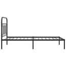 vidaXL fekete fém ágykeret fejtámlával 107 x 203 cm