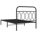vidaXL fekete fém ágykeret fejtámlával 107 x 203 cm