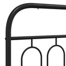 vidaXL fekete fém ágykeret fejtámlával 107 x 203 cm