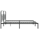 vidaXL fekete fém ágykeret fejtámlával 183 x 213 cm