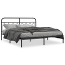 vidaXL fekete fém ágykeret fejtámlával 183 x 213 cm