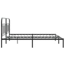 vidaXL fekete fém ágykeret fejtámlával 193 x 203 cm