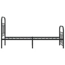 vidaXL fekete fém ágykeret fej- és lábtámlával 75 x 190 cm
