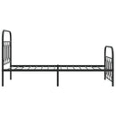 vidaXL fekete fém ágykeret fej- és lábtámlával 80 x 200 cm