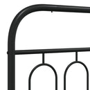 vidaXL fekete fém ágykeret fej- és lábtámlával 90 x 200 cm