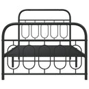 vidaXL fekete fém ágykeret fej- és lábtámlával 107 x 203 cm