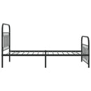 vidaXL fekete fém ágykeret fej- és lábtámlával 107 x 203 cm