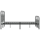 vidaXL fekete fém ágykeret fej- és lábtámlával 120 x 190 cm