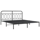 vidaXL fekete fém ágykeret fej- és lábtámlával 183 x 213 cm