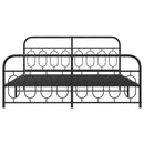 vidaXL fekete fém ágykeret fej- és lábtámlával 183 x 213 cm
