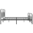 vidaXL fekete fém ágykeret fej- és lábtámlával 183 x 213 cm