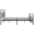 vidaXL fekete fém ágykeret fej- és lábtámlával 193 x 203 cm
