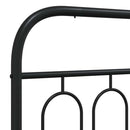 vidaXL fekete fém csere fejtámla 107 cm