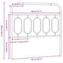 vidaXL fekete fém csere fejtámla 107 cm