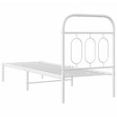 vidaXL fehér fém ágykeret matrac nélkül fejtámlával 180 x 200 cm