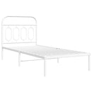 vidaXL fehér fém ágykeret fejtámlával 90x190 cm