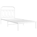 vidaXL fehér fém ágykeret fejtámlával 90x200 cm