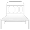 vidaXL fehér fém ágykeret fejtámlával 90x200 cm