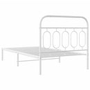 vidaXL fehér fém ágykeret fejtámlával 107x203 cm