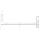 vidaXL fehér fém ágykeret fej- és lábtámlával 75 x 190 cm