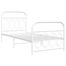 vidaXL fehér fém ágykeret fej- és lábtámlával 80x200 cm